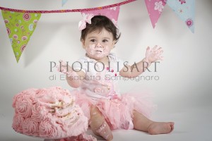 servizio fotografico smash cake primo compleanno